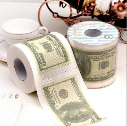 Toilet Paper Roll 3Ply$100 Dollar Humour Toilet Paper Bill Toilet Paper Roll Novelty Gag Gift Funny Gag Gift Hot