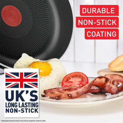 Titanium Essential Stewpot 24 Cm + Lid, High-Performance Non-Stick Coating, Metal Spatula Safe, All Hobs excluding Induction, B9414644