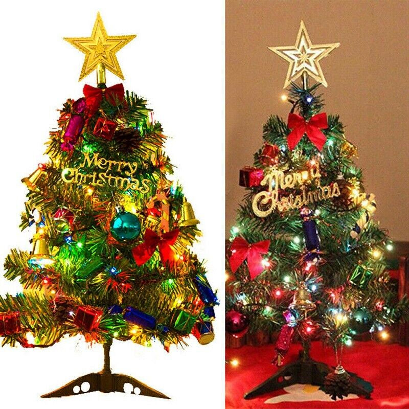 Tabletop Artificial Small Mini Christmas Treeled Lights Ornament