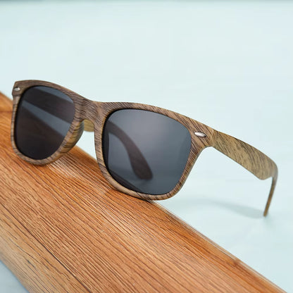 Retro Bamboo Sunglasses for Women Wooden Glasses Fashion Men Square Eyewear Shades UV Protection Eyeglasses Brand Designer