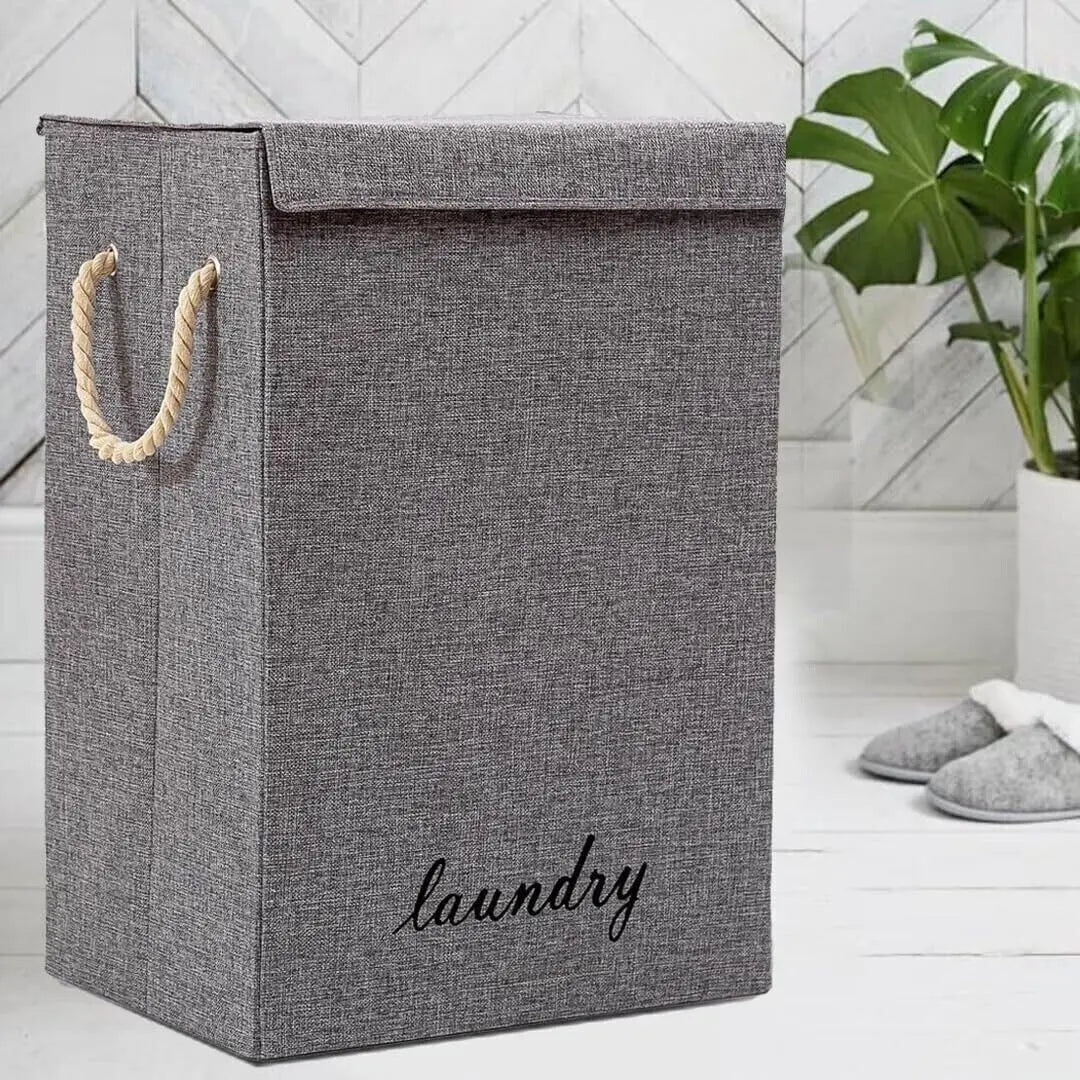 87L Large Laundry Washing Bag Basket Storage Bin Dirty Clothes Storage - Grey - DynamicDrop Hub