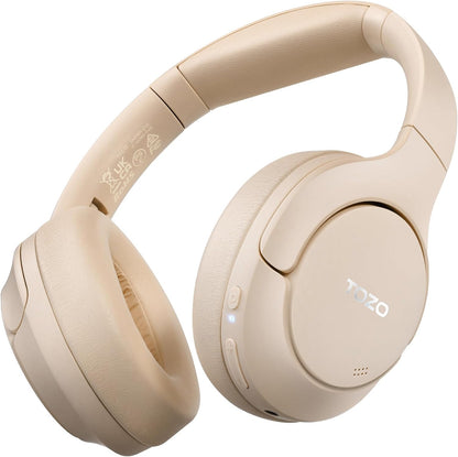 HT2 Hybrid Active Noise Cancelling Wireless Headphones, 60H Playtime Lossless Audio over Ear Bluetooth Headphones, Hi-Res Audio Deep Bass Foldable Lightweight Headset for Workout