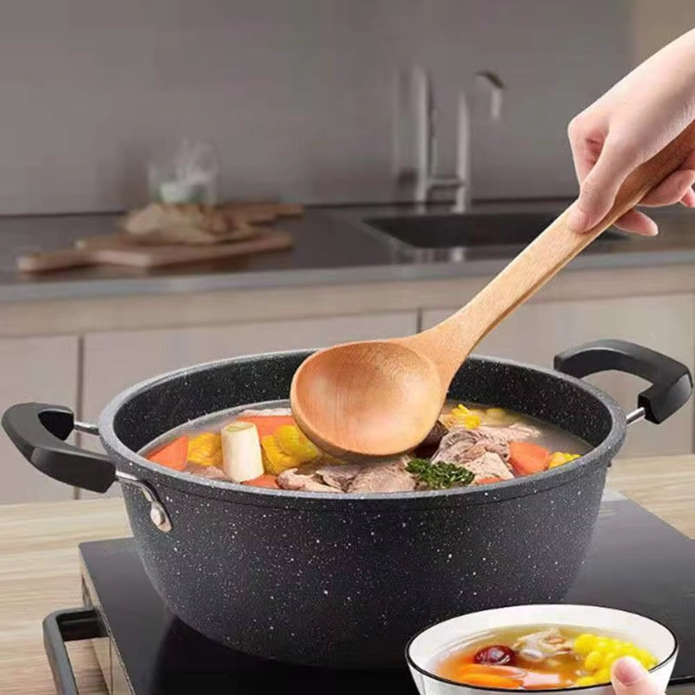 Maifan Stone Soup Pot with Lid | Non-Stick Universal Cookware for Gas & Induction Stoves