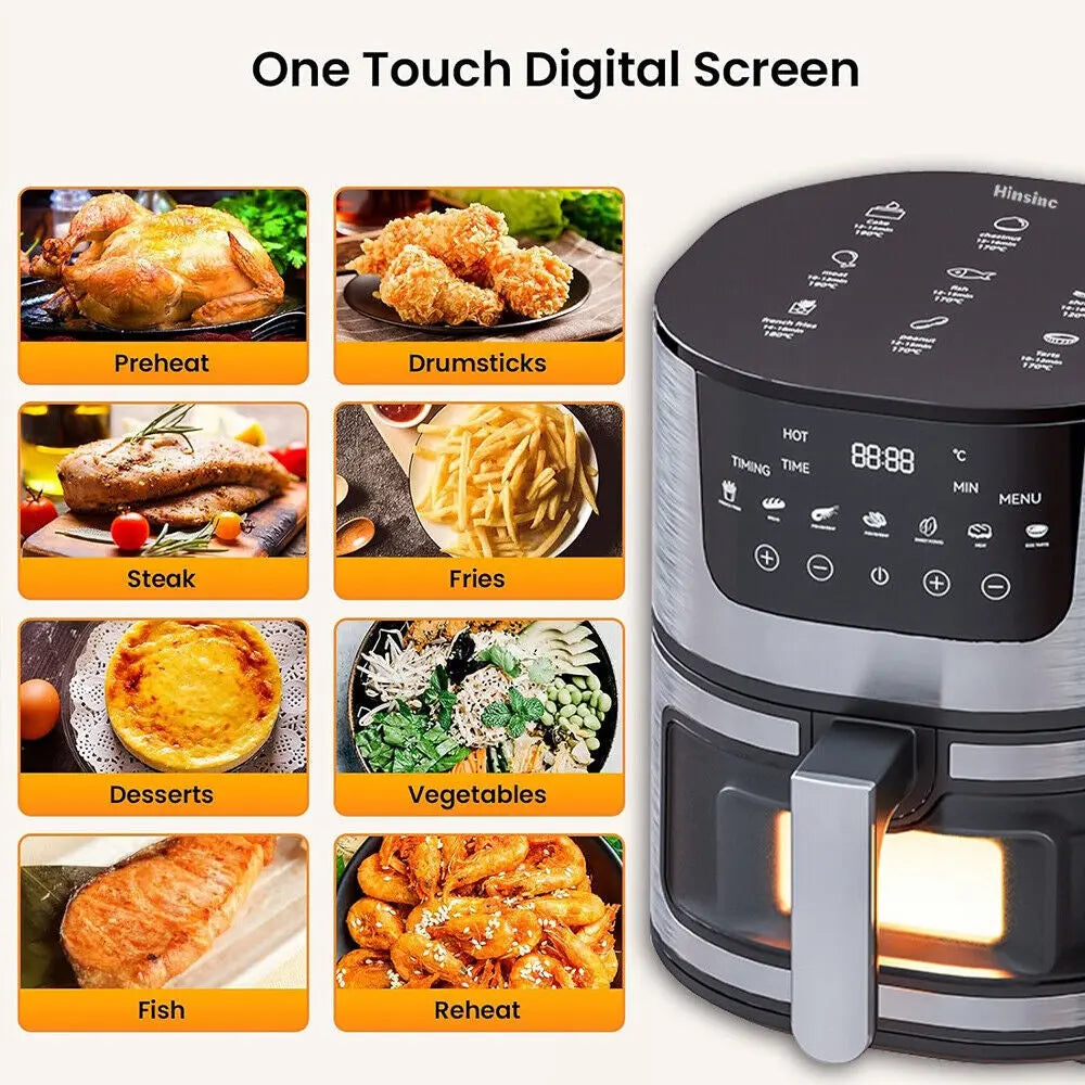 9L Air Fryer Digital Kitchen Oven Oil Free Low Fat Healthy Frying Cooker 1800W - DynamicDrop Hub