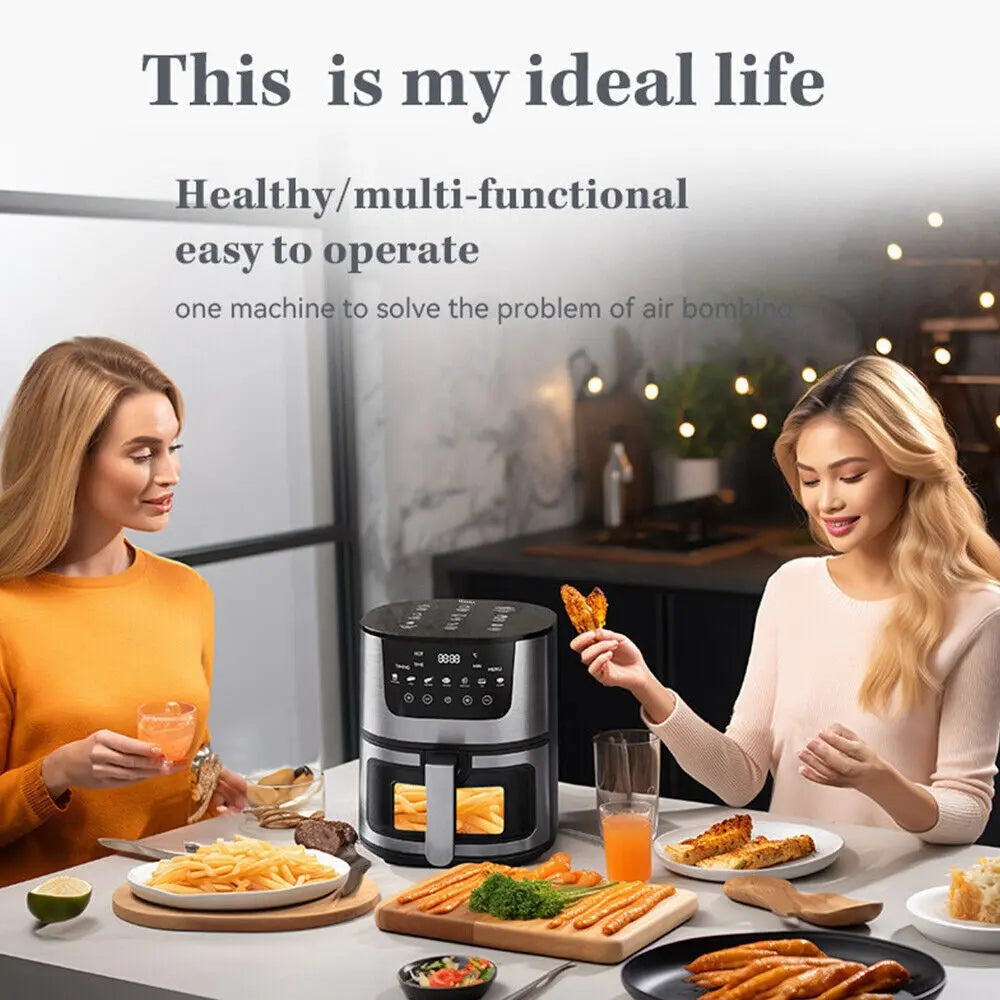 9L Air Fryer Digital Kitchen Oven Oil Free Low Fat Healthy Frying Cooker 1800W - DynamicDrop Hub