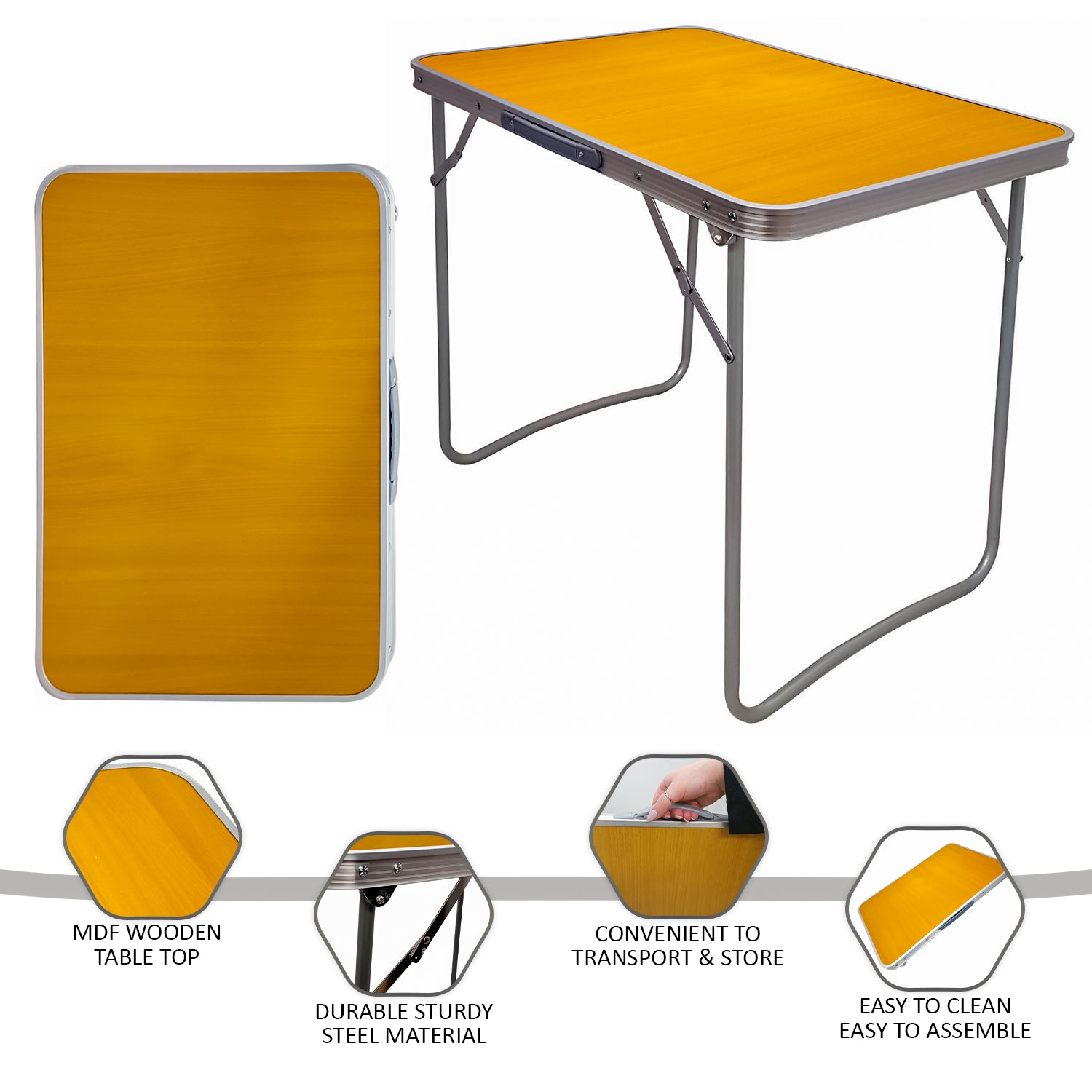 Portable Folding Table – Ideal for Camping, Garden Parties, BBQs & Picnics