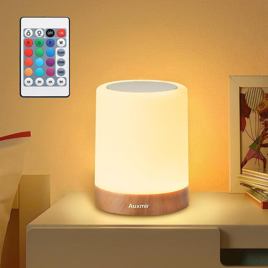 Night Light LED Touch Bedside Table Lamp Multi-Color Dimmable Chargeable