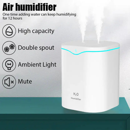 Air Humidifier Double Spray Port Essential Oil Aromatherapy Humificator - DynamicDrop Hub