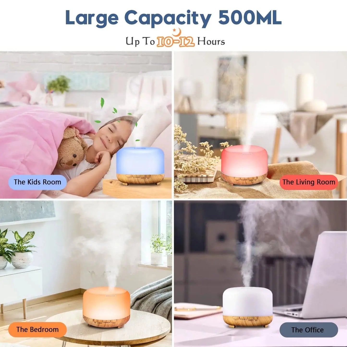 Aroma Diffuser with Remote Control with Soothing Essential Oil - DynamicDrop Hub