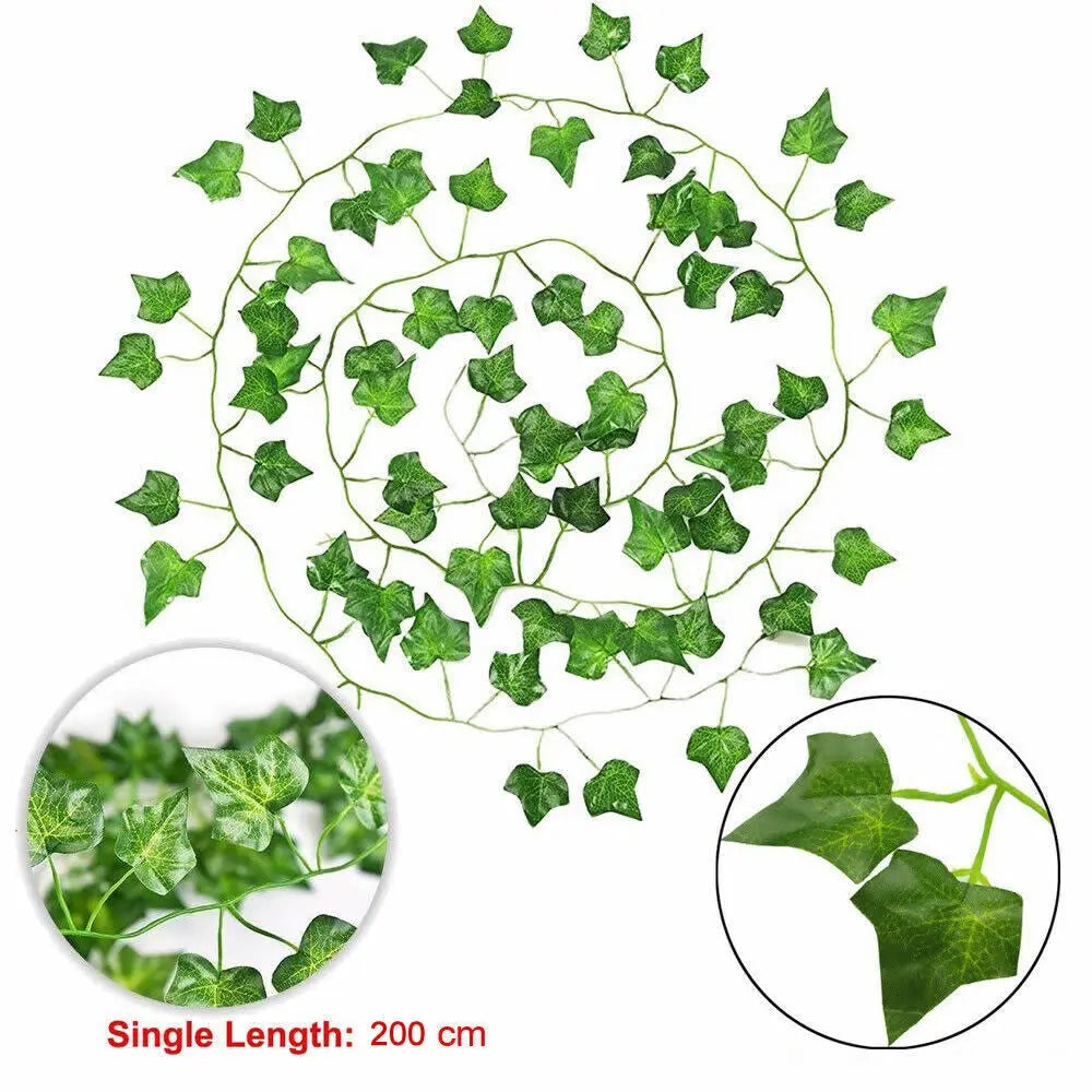 Artificial Ivy-Garland Fake Greenery-Plant with LED Lights Vine Ivy Leaf Hanging - DynamicDrop Hub