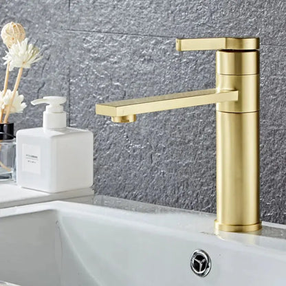 Bathroom Faucet Solid Brass Cold and Hot Water Mixer Sink Tap Single Handle - DynamicDrop Hub