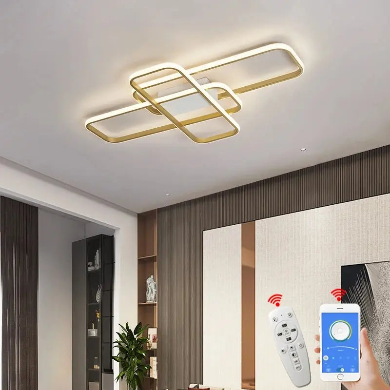 NEO Gleam Gold/Black Finished Modern Led Chandelier for Living Room Bedroom Study Room Indoor 90-260V Lighting Chandelier Fixtue - DynamicDrop Hub