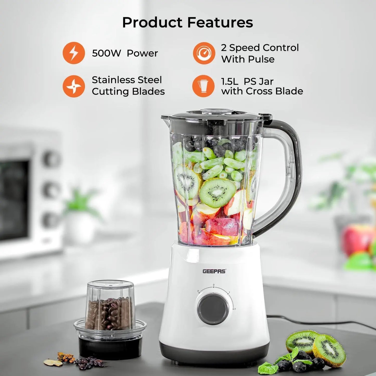 Blender Smoothie Maker Ice Crusher Mixer Blenders Fruit Juicer Vegetables Black - DynamicDrop Hub