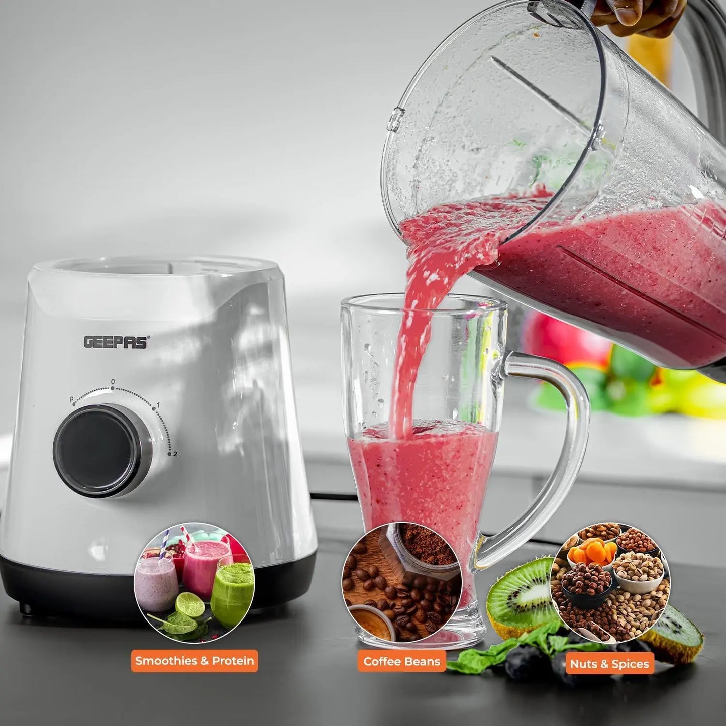 Blender Smoothie Maker Ice Crusher Mixer Blenders Fruit Juicer Vegetables Black - DynamicDrop Hub