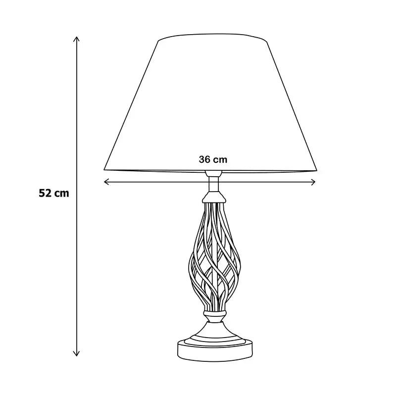 Bratton 52Cm Traditional Twist Table Lamp - DynamicDrop Hub