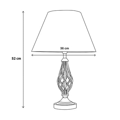 Bratton 52Cm Traditional Twist Table Lamp - DynamicDrop Hub