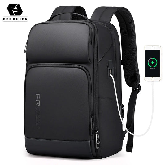 Business Waterproof Backpack with USB Charging Port – 35L Large Capacity - DynamicDrop Hub