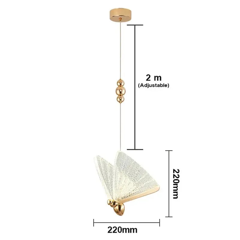 Butterfly Led Pendant Lights Nordic Hanging Lamp Indoor Lighting for Bedside Living Dining Room Kitchen Pendente Iluminação - DynamicDrop Hub