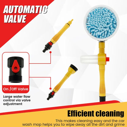 Car Rotary Wash Brush Kit 360 Degree Automatic Rotating Adjustable Dip Wash Brush High Pressure Washer for Vehicle Cleaning - DynamicDrop Hub