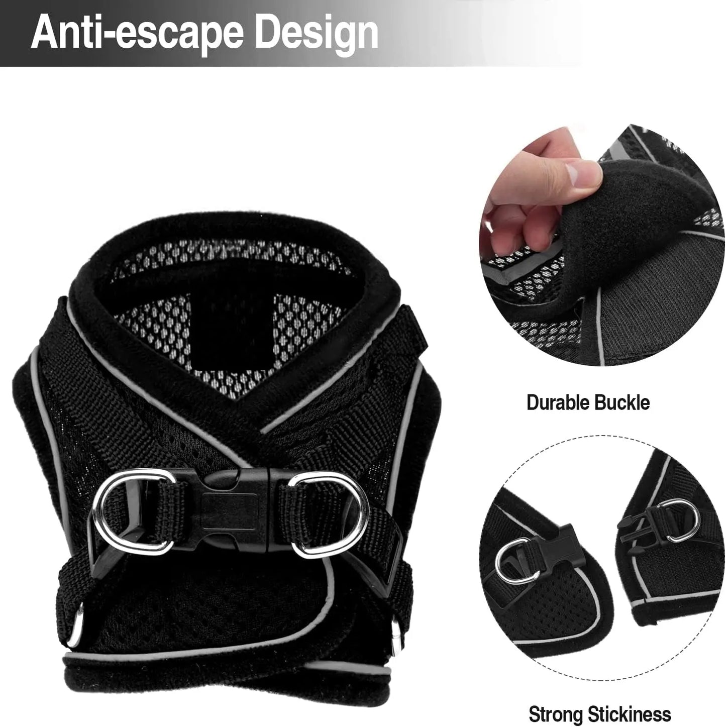 Cat Collars Harnesses and Lead Set Kitten Walking Escape Proof Adjustable Lead - DynamicDrop Hub