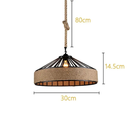 Classical Hemp Rope Pendant Hanging Lamp Lustre for Ceiling Chandelier Classic Retro Antique Industrial Iron Dining Room Light - DynamicDrop Hub