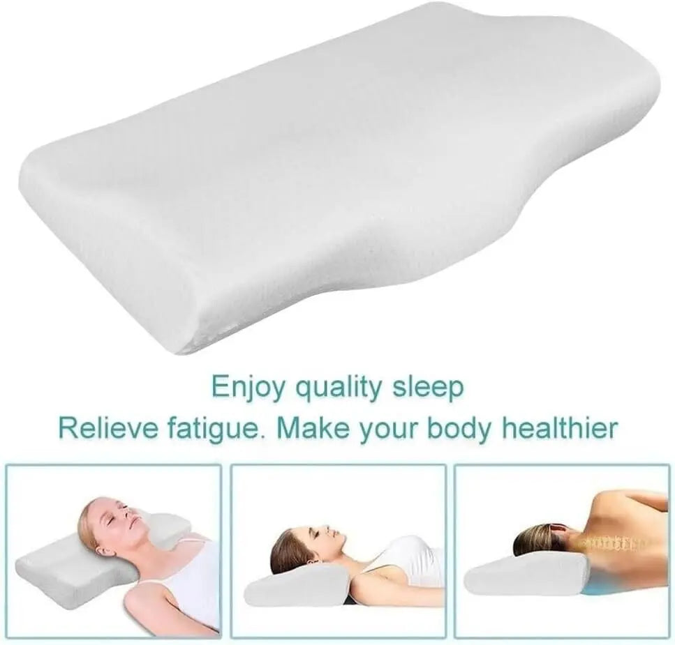 Contour Memory Foam Cervical Support Pillow Neck Pain Relief Sleeping Orthopedic - DynamicDrop Hub