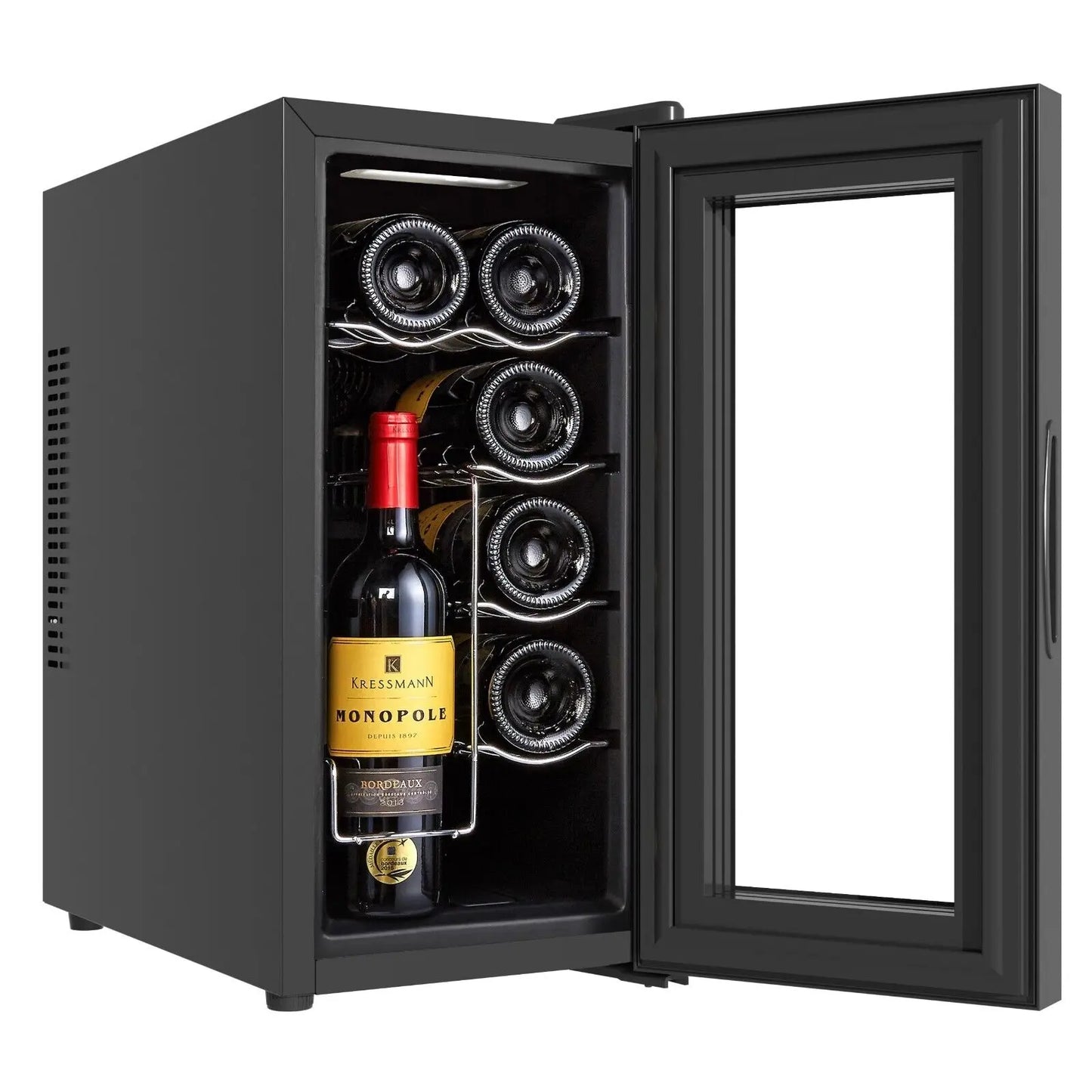 Cookology CWTE10BK 28L Thermo Electric Wine Cooler – 10 Bottle Capacity – Black - DynamicDrop Hub