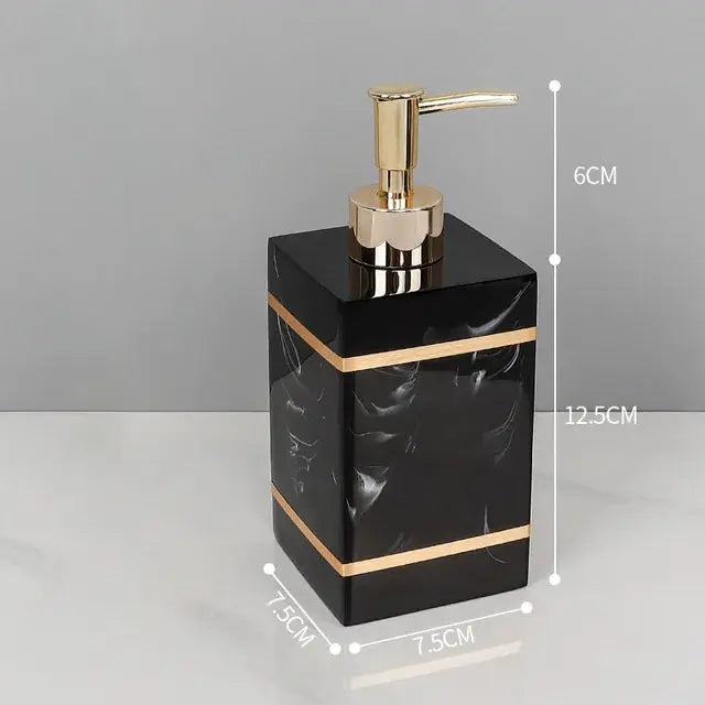 Creativity Double Gold Stroke Resin Bathroom Accessories Set European Modern Toothbrush Cup Toothbrush Holder Home Decoration - DynamicDrop Hub