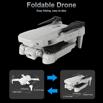 Drone Foldable Quadcopter Transmission WIFI FPV 4K HD Dual Camera 3 Batteries - DynamicDrop Hub