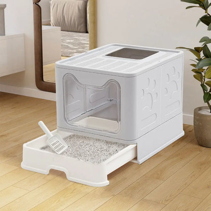 Easy Cleaning Cat Litter Box Large Cat Pan Drawer Anti-Splashing Cat Potty Tray - DynamicDrop Hub