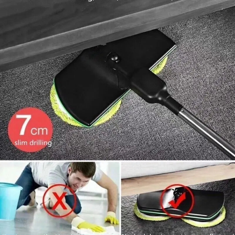 Electric Cordless Floor Cleaner Scrubber Sweeper Polisher Spin Mop Rechargeable - DynamicDrop Hub