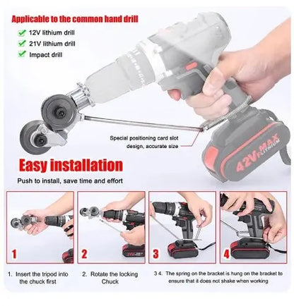 Electric Drill Plate  Cutting Tool Sheet Metal Scissors - DynamicDrop Hub