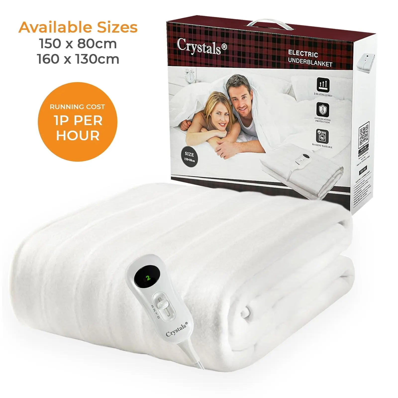 Electric Heated under Blanket Comfort Control Fast Heat up Cosy Warm Washable - DynamicDrop Hub