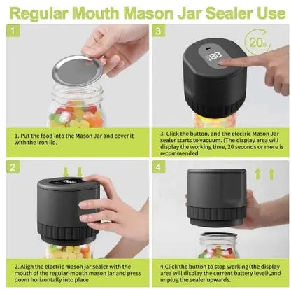 Electric Jar Vacuum Sealer Kit for Food Storage and Fermentation - DynamicDrop Hub