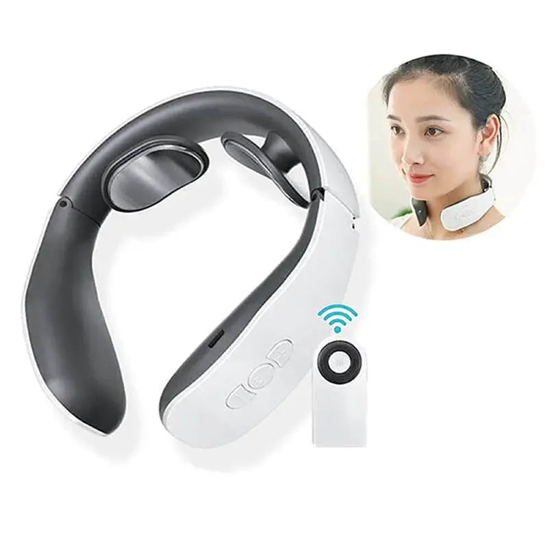 Electric Neck Massager 15 Intensity Sensing Smart Back Massage 4 Pulse Modes USB Rechargeable Cervical Physiotherapy Instrument - DynamicDrop Hub