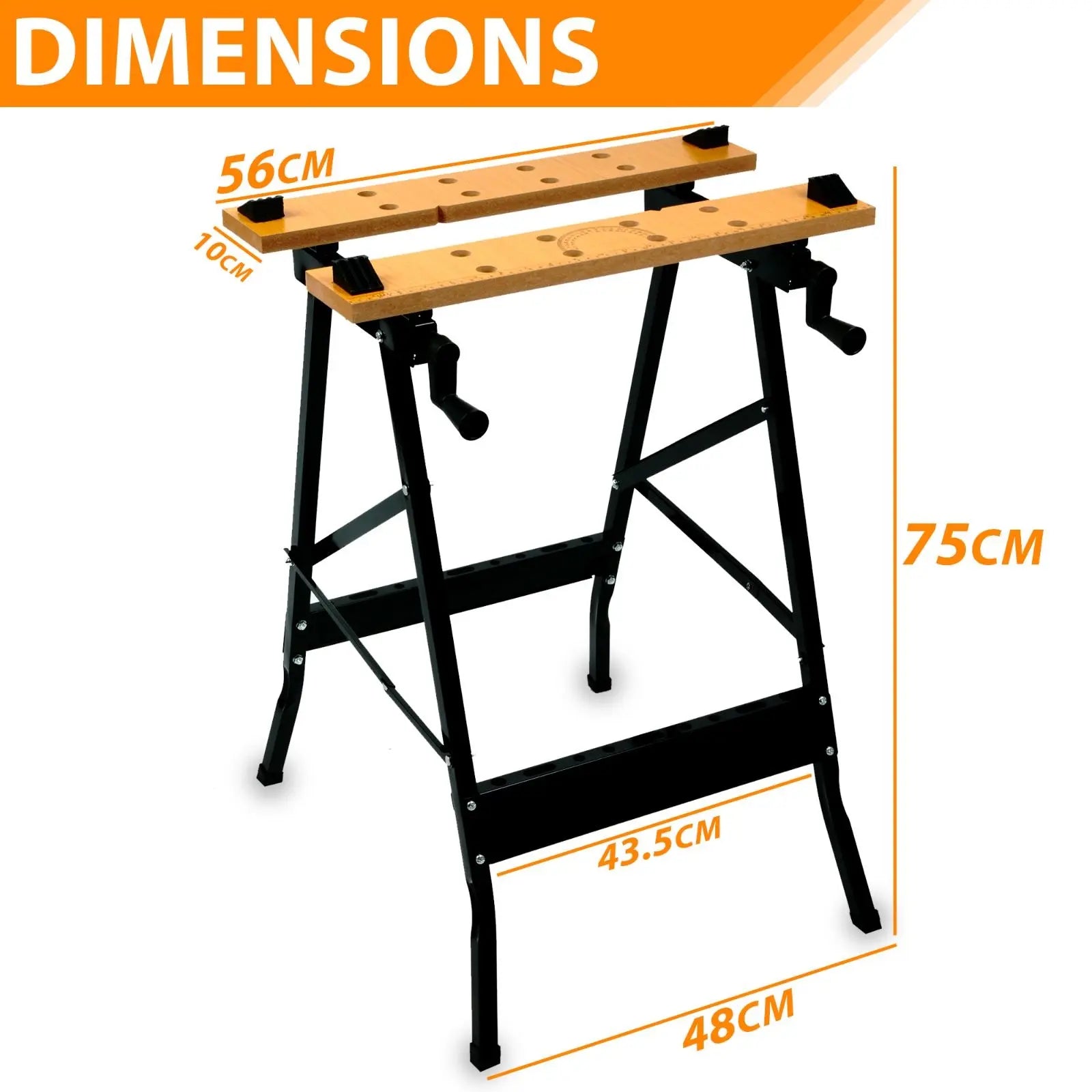 FOLDABLE WOODEN WORKBENCH BENCH WORK PORTABLE CLAMPING FOLDING WORKTOP TABLE DIY - DynamicDrop Hub