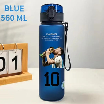 Football Star 560ML Water Bottle Lionel Messi Neymar Ronaldo Drinking Bottle Coffee Cup Portable Outdoor Sports - DynamicDrop Hub