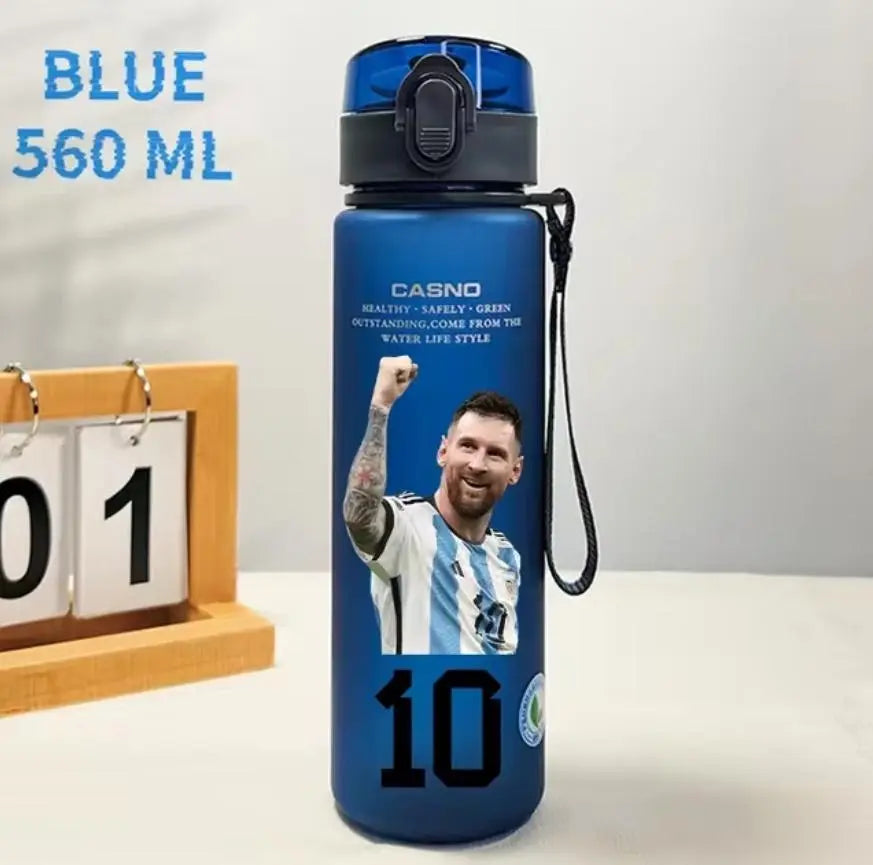 Football Star 560ML Water Bottle Lionel Messi Neymar Ronaldo Drinking Bottle Coffee Cup Portable Outdoor Sports - DynamicDrop Hub