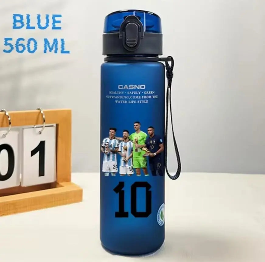 Football Star 560ML Water Bottle Lionel Messi Neymar Ronaldo Drinking Bottle Coffee Cup Portable Outdoor Sports - DynamicDrop Hub