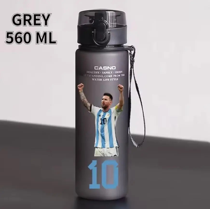 Football Star 560ML Water Bottle Lionel Messi Neymar Ronaldo Drinking Bottle Coffee Cup Portable Outdoor Sports - DynamicDrop Hub