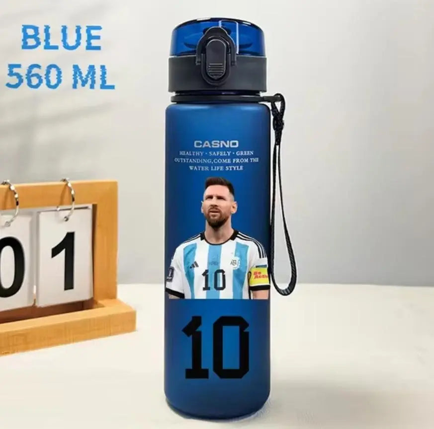 Football Star 560ML Water Bottle Lionel Messi Neymar Ronaldo Drinking Bottle Coffee Cup Portable Outdoor Sports - DynamicDrop Hub