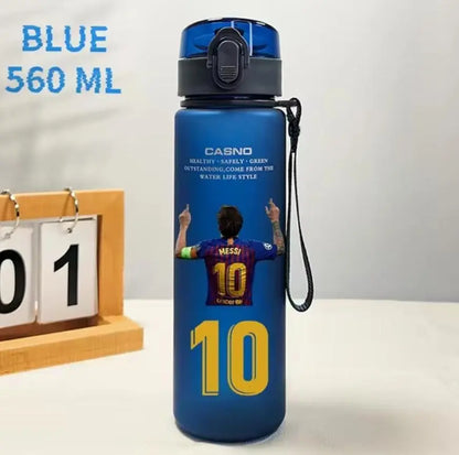 Football Star 560ML Water Bottle Lionel Messi Neymar Ronaldo Drinking Bottle Coffee Cup Portable Outdoor Sports - DynamicDrop Hub