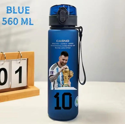 Football Star 560ML Water Bottle Lionel Messi Neymar Ronaldo Drinking Bottle Coffee Cup Portable Outdoor Sports DynamicDrop Hub