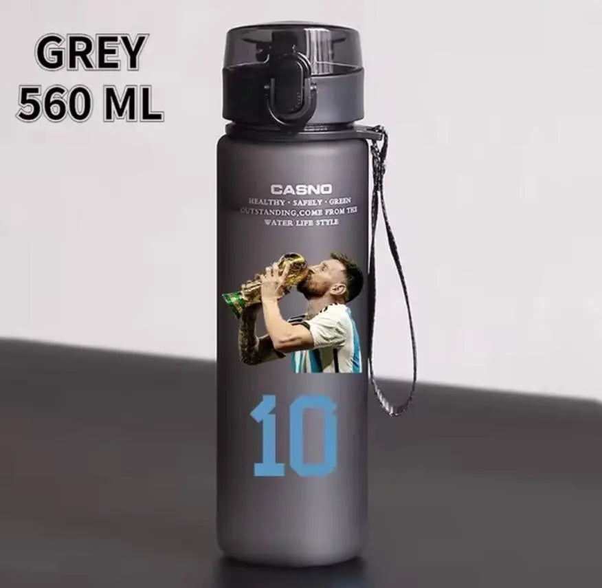 Football Star 560ML Water Bottle Lionel Messi Neymar Ronaldo Drinking Bottle Coffee Cup Portable Outdoor Sports DynamicDrop Hub