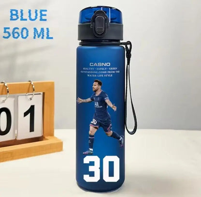 Football Star 560ML Water Bottle Lionel Messi Neymar Ronaldo Drinking Bottle Coffee Cup Portable Outdoor Sports - DynamicDrop Hub