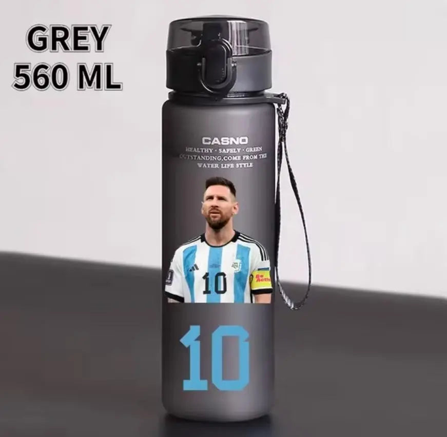 Football Star 560ML Water Bottle Lionel Messi Neymar Ronaldo Drinking Bottle Coffee Cup Portable Outdoor Sports - DynamicDrop Hub