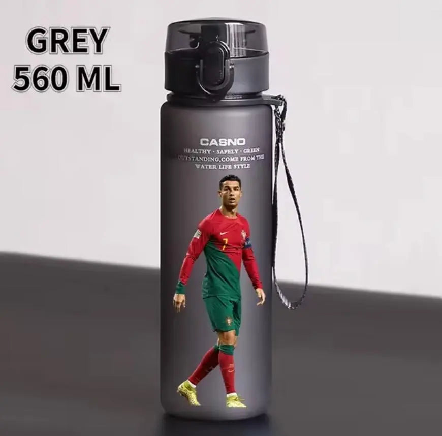 Football Star 560ML Water Bottle Lionel Messi Neymar Ronaldo Drinking Bottle Coffee Cup Portable Outdoor Sports - DynamicDrop Hub