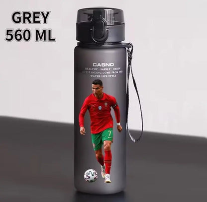 Football Star 560ML Water Bottle Lionel Messi Neymar Ronaldo Drinking Bottle Coffee Cup Portable Outdoor Sports - DynamicDrop Hub