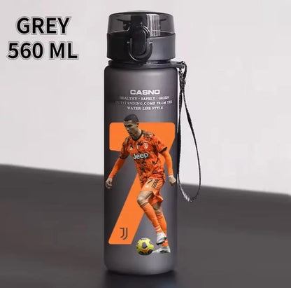 Football Star 560ML Water Bottle Lionel Messi Neymar Ronaldo Drinking Bottle Coffee Cup Portable Outdoor Sports - DynamicDrop Hub