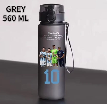 Football Star 560ML Water Bottle Lionel Messi Neymar Ronaldo Drinking Bottle Coffee Cup Portable Outdoor Sports DynamicDrop Hub